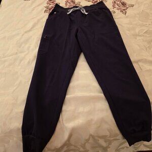 Figs High Waisted Zamora Jogger Scrub Pants - Large Purple- Regular